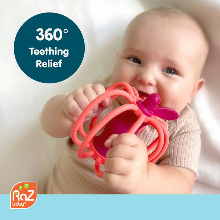 RaZ Apple Teether + Rattle Toy