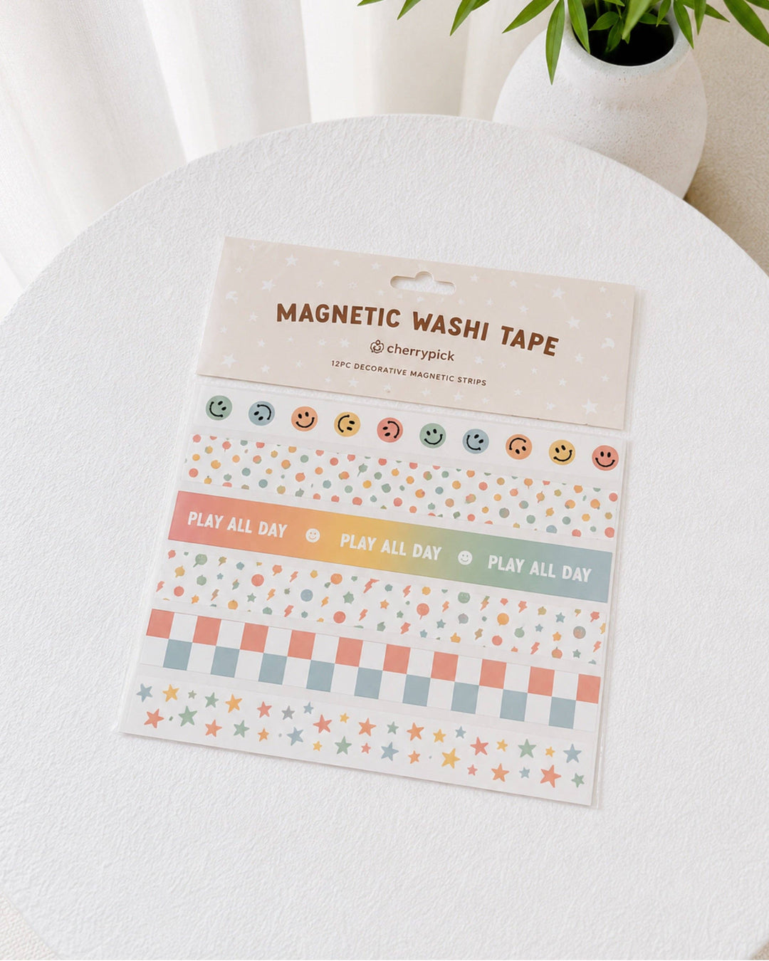 Magnetic Washi Tape: Rainbow Smileys