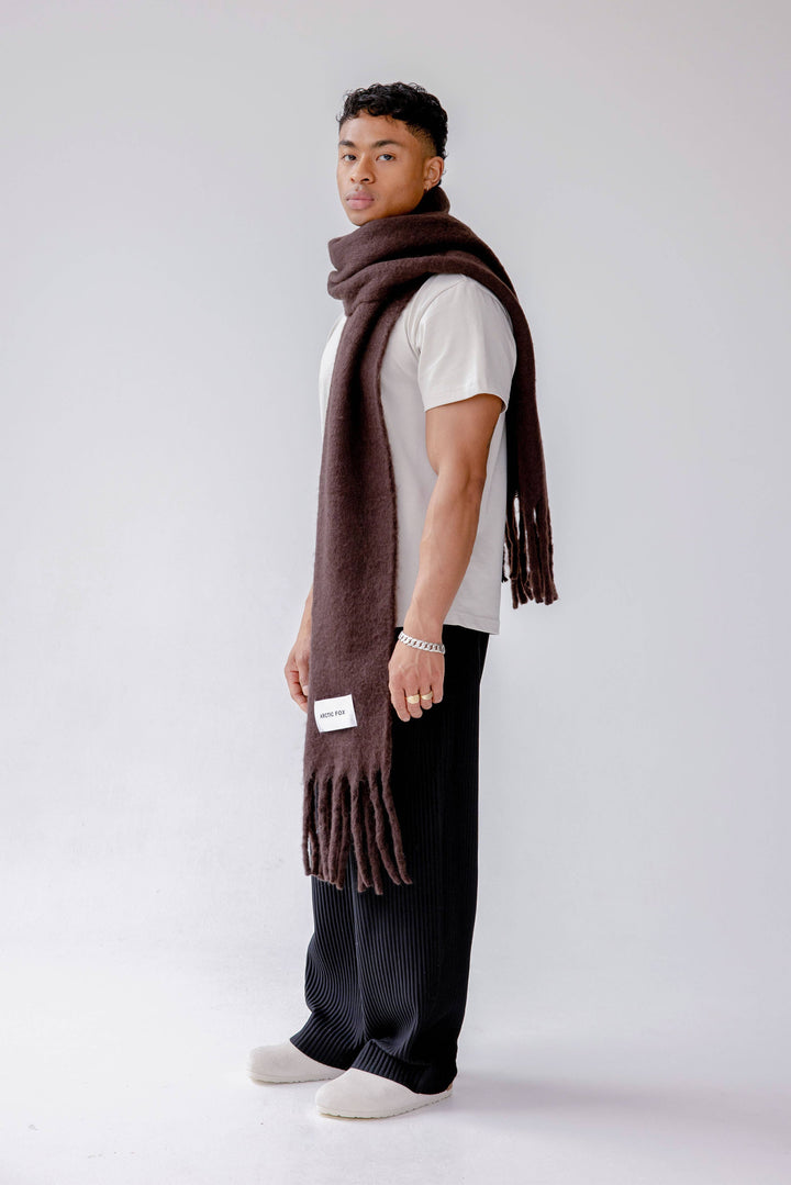 The Reykjavik Scarf - 100% Recycled - Ground Coffee
