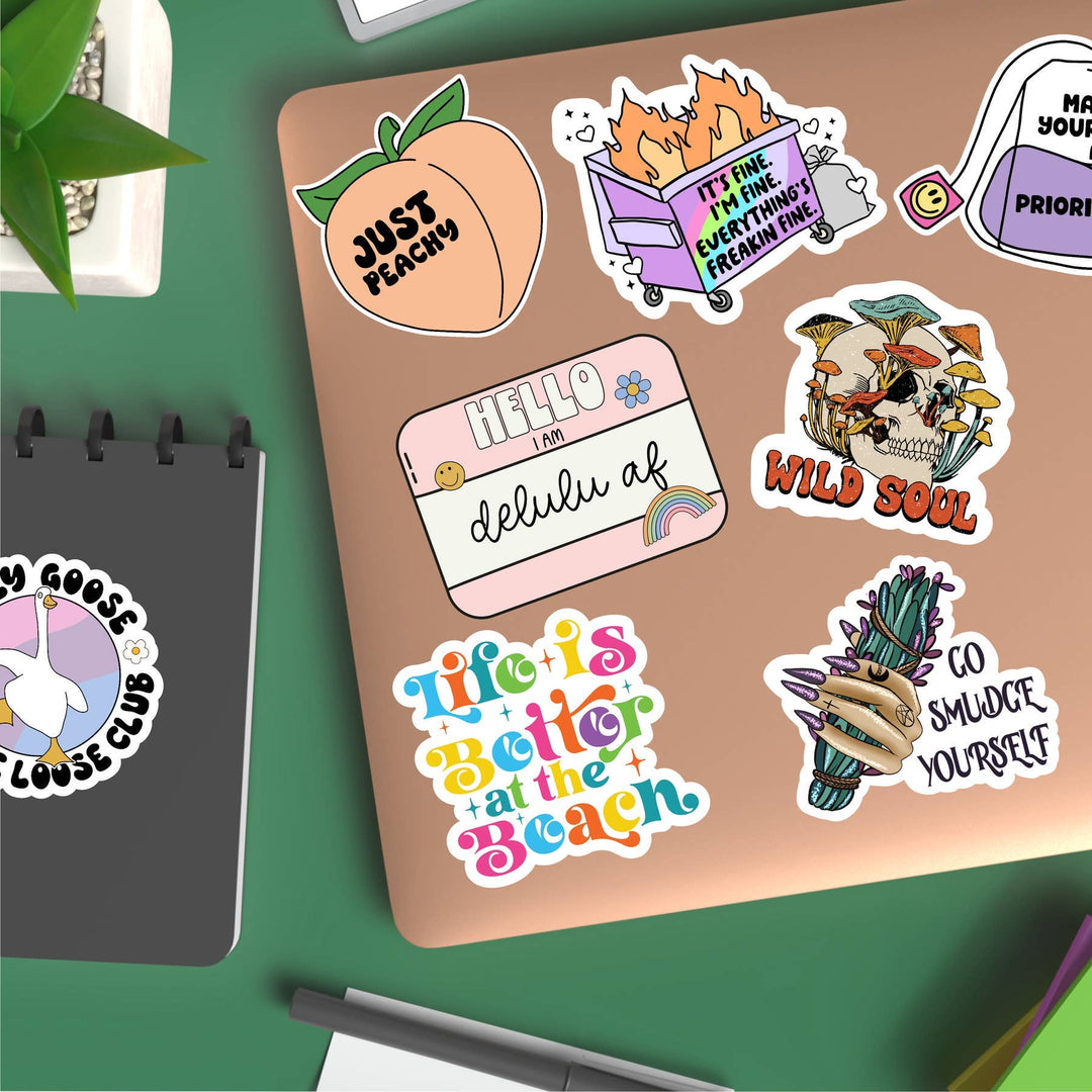 “I’m Literally Just a Girl” Vintage Heart Sticker