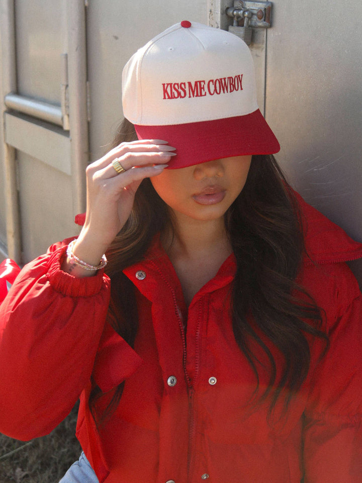 Kiss Me Cowboy Trucker Hat