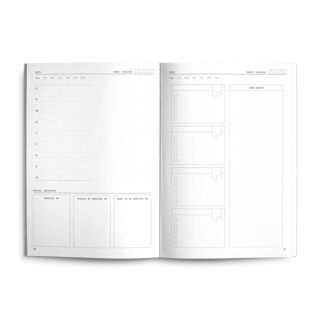 Fast Brain Daily Productivity Planner- Single Notebook: Pine Forest