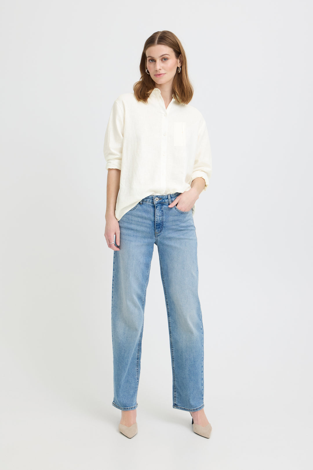 Keep It Real Blouse - Cloud Dancer
