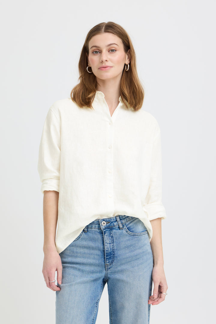 Keep It Real Blouse - Cloud Dancer