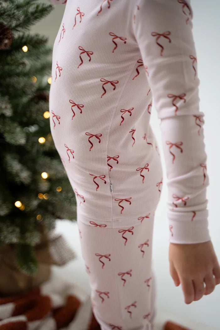 2 Piece Bamboo Set- Holiday Bows