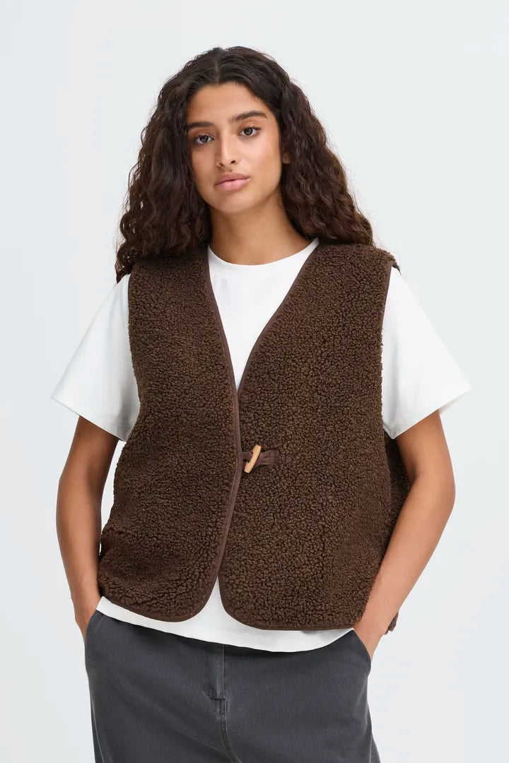 Chocolate Teddy Reversible Vest