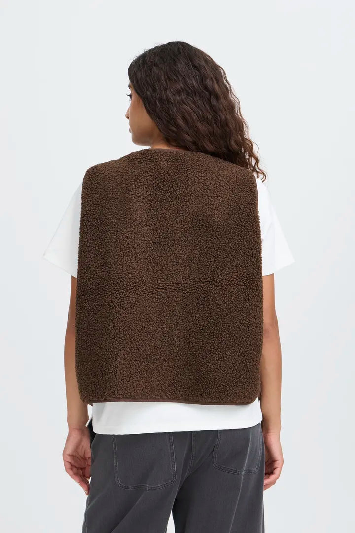 Chocolate Teddy Reversible Vest
