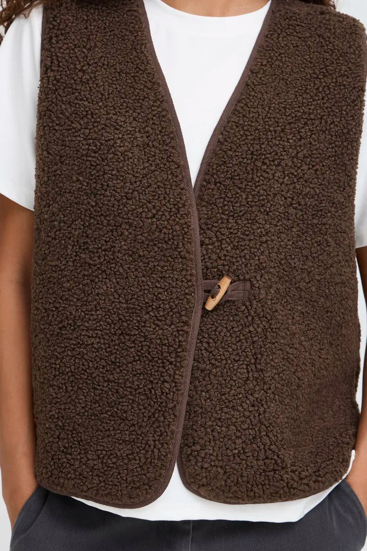 Chocolate Teddy Reversible Vest