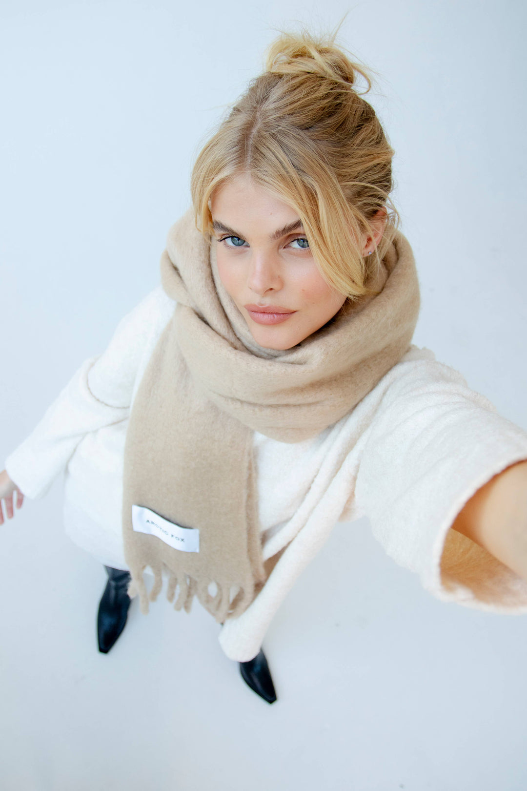The Reykjavik Scarf - 100% Recycled - Pinecone Beige