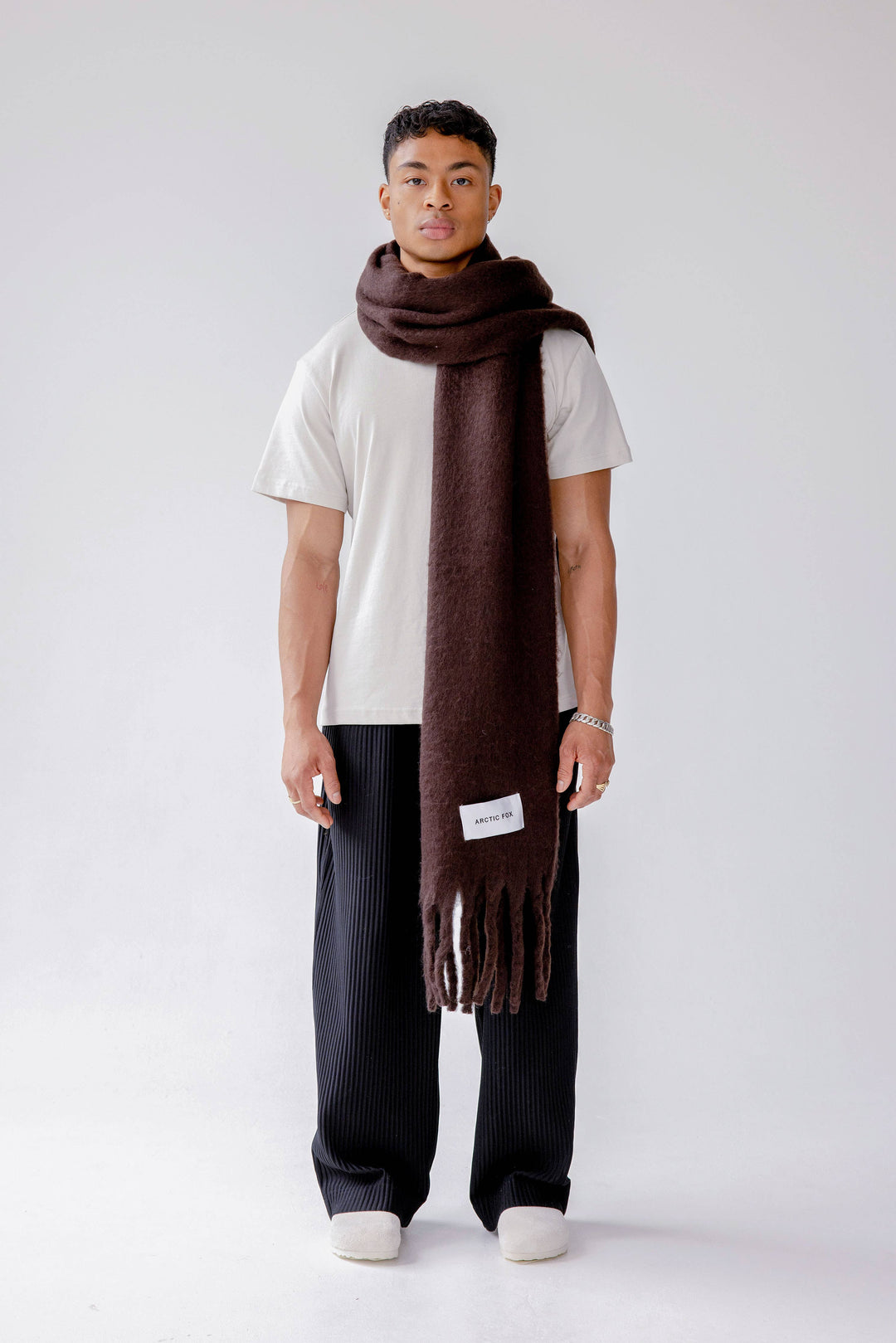 The Reykjavik Scarf - 100% Recycled - Ground Coffee
