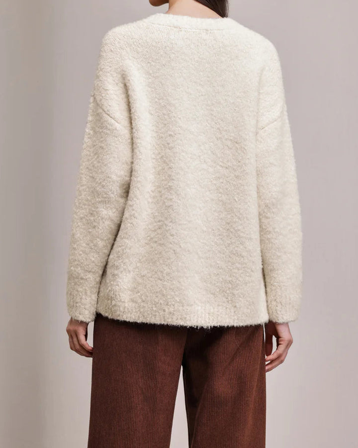 Oat Milk Oversized Knit Sweater