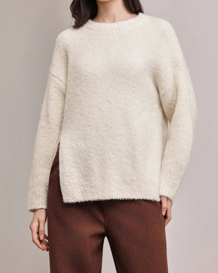 Oat Milk Oversized Knit Sweater