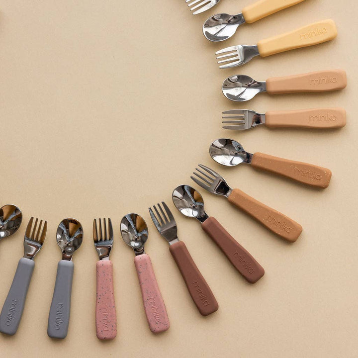 Fork and spoon set - Indigo