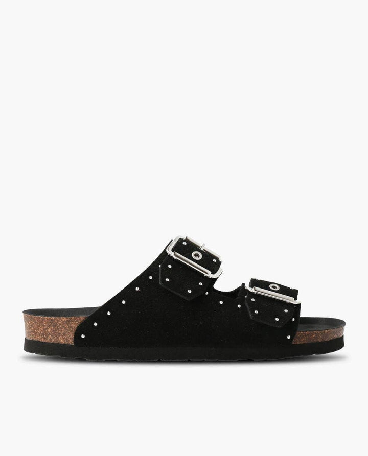HONOLULU SANDAL - BLACK VELOUR