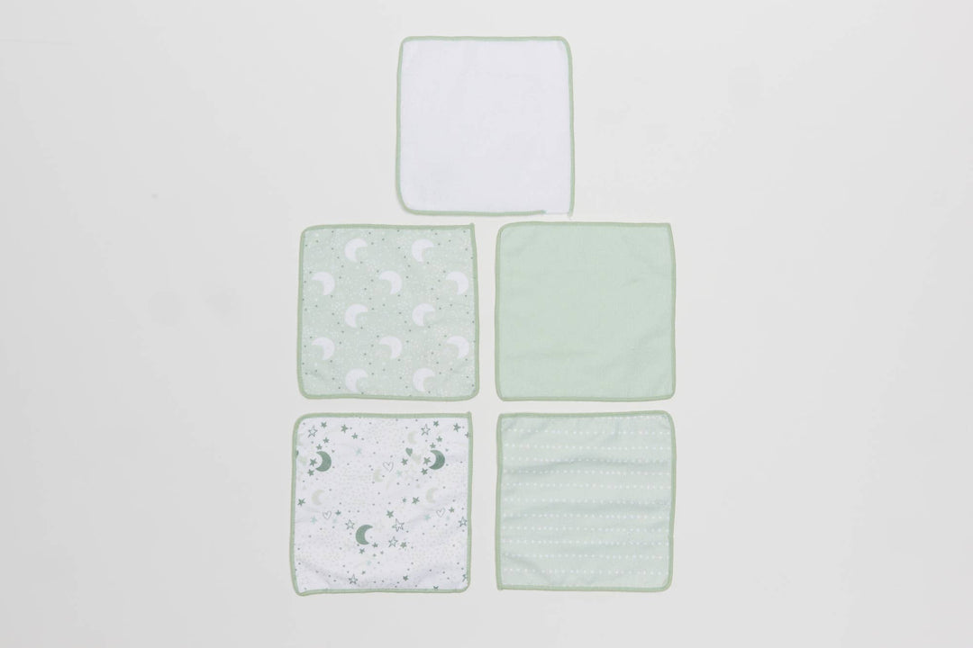 10 Pack Washcloths One Size | 9" X 9"- Blue