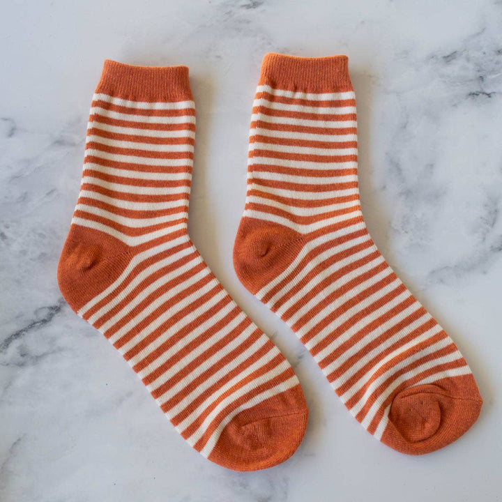 Striped Socks - Rust