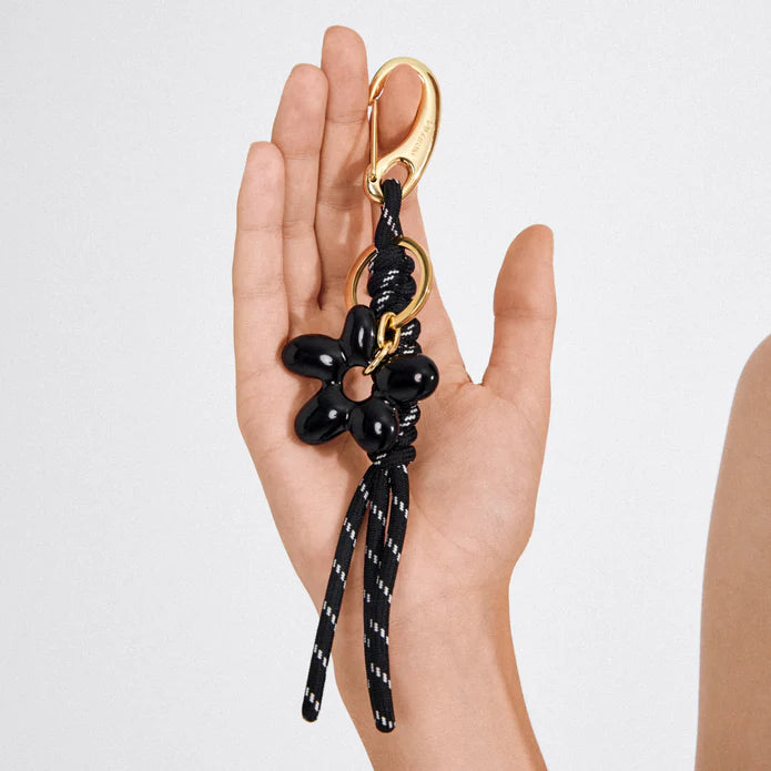 AERUN key hanger, black/gold-plated