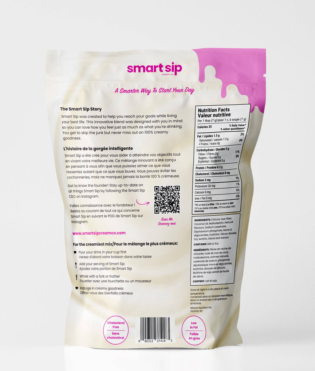 Smart Sip Vanilla Powder Creamer – Sugar-Free & Gluten-Free