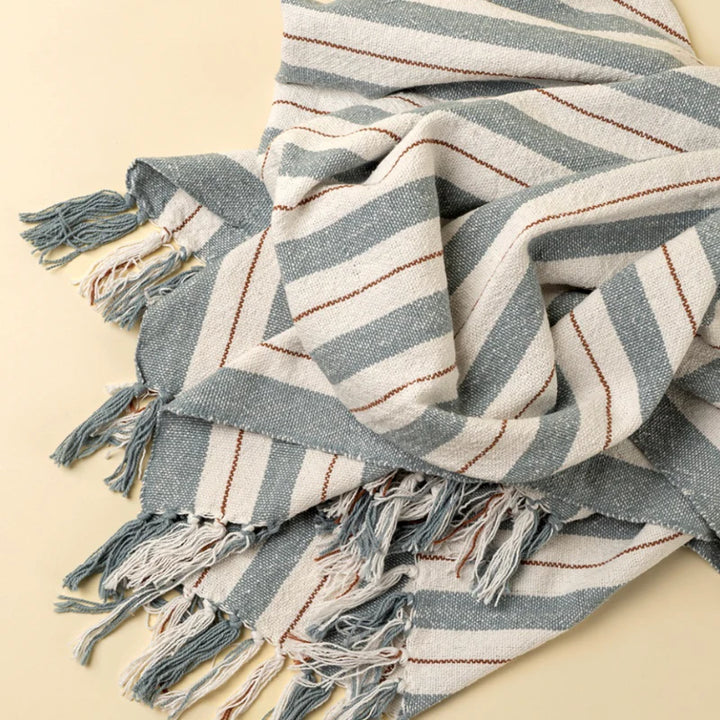 Cavendish Cotton Throw - Blue