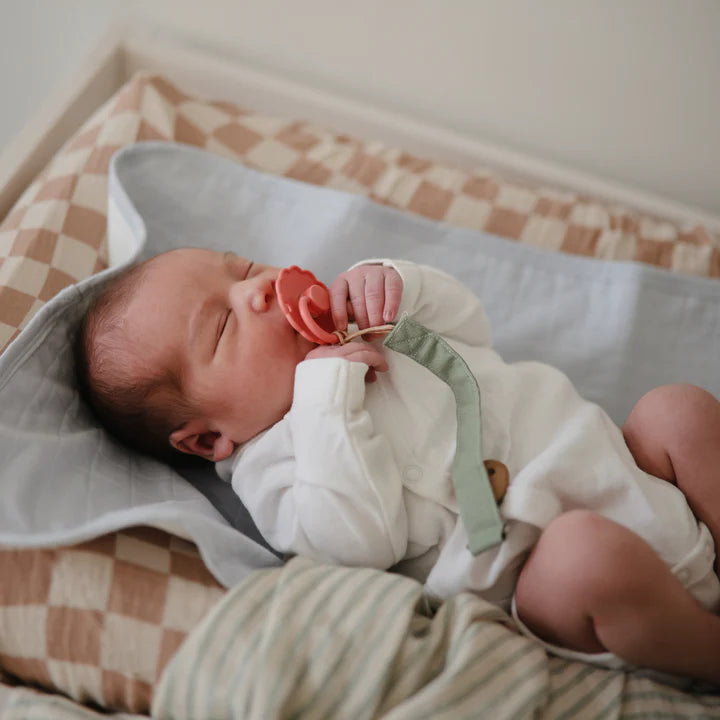 Linen Pacifier Clip 2 pack