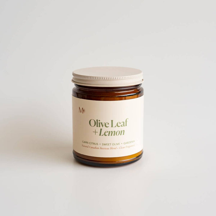 Olive Leaf + Lemon | Canadian Beeswax Candle
