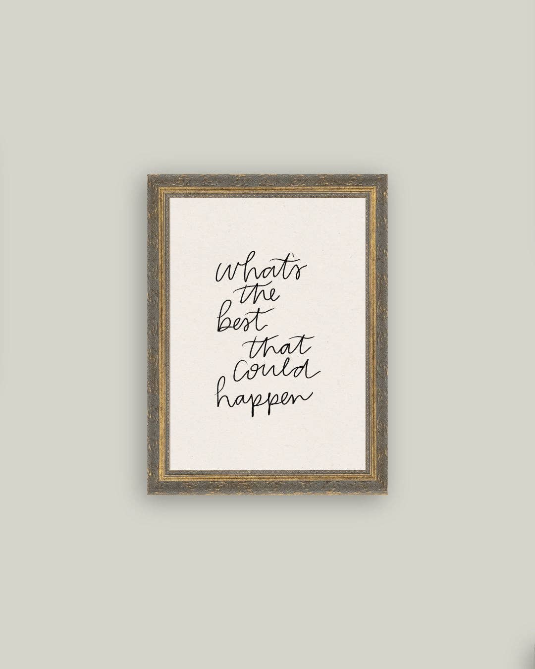 The Best That Could Happen Framed Antique Art: 5x7