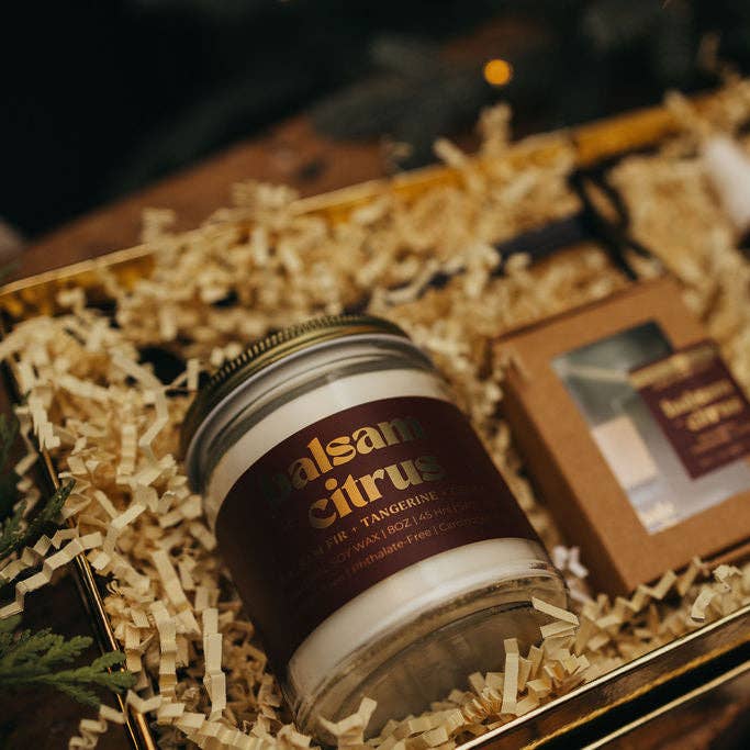 BALSAM & CITRUS | 8OZ NON TOXIC SOY CANDLE | HOLIDAY COLLECTION
