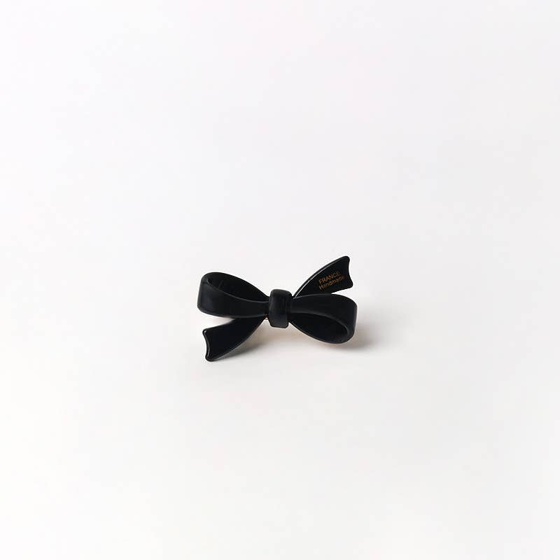 Minimalist Bow Acetate Hair Clip for Elegant Hairstyles: Black