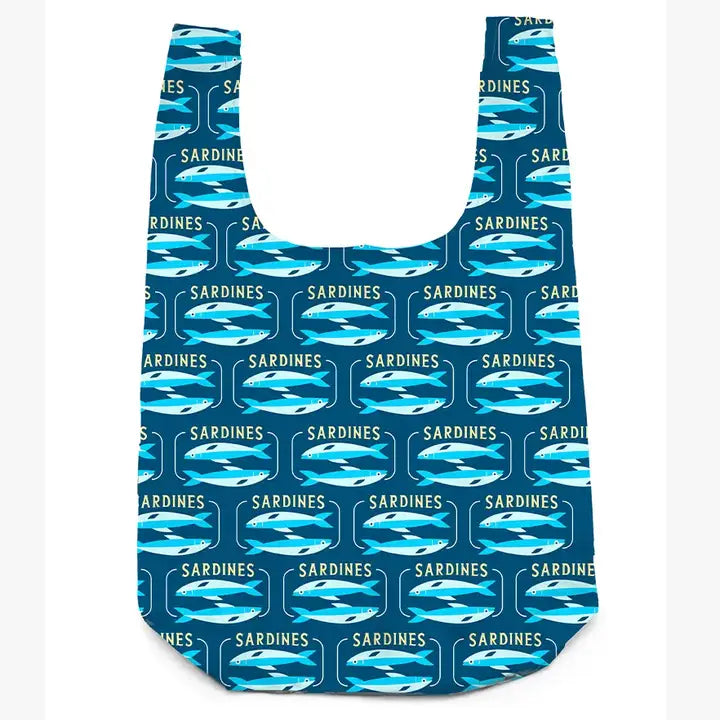 2-in-1 Bag Charm & Reusable Shopper Bag - Canned Sardines