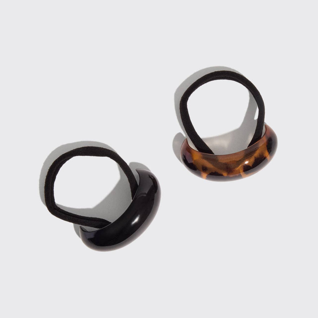 Black & Tort Cloud Cuffs - Medium