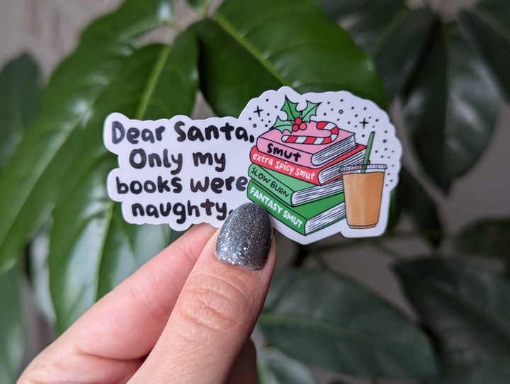 Dear Santa Only My Books Were Naughty Sticker
