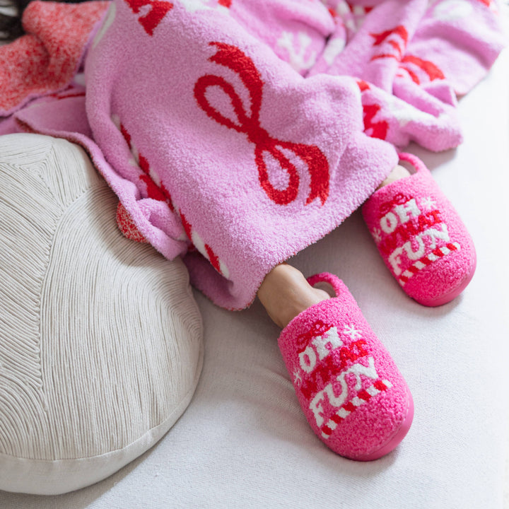 "Oh What Fun" Slippers- M/L