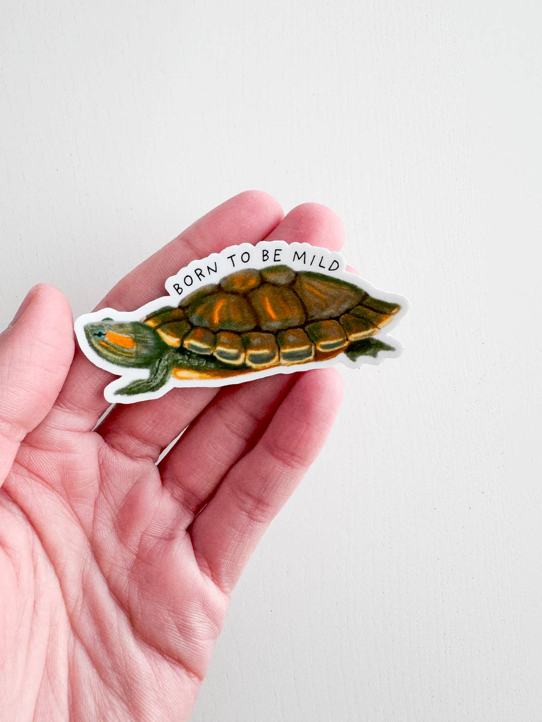 Born to be Mild Turtle Vinyl Sticker : Without Backer Card