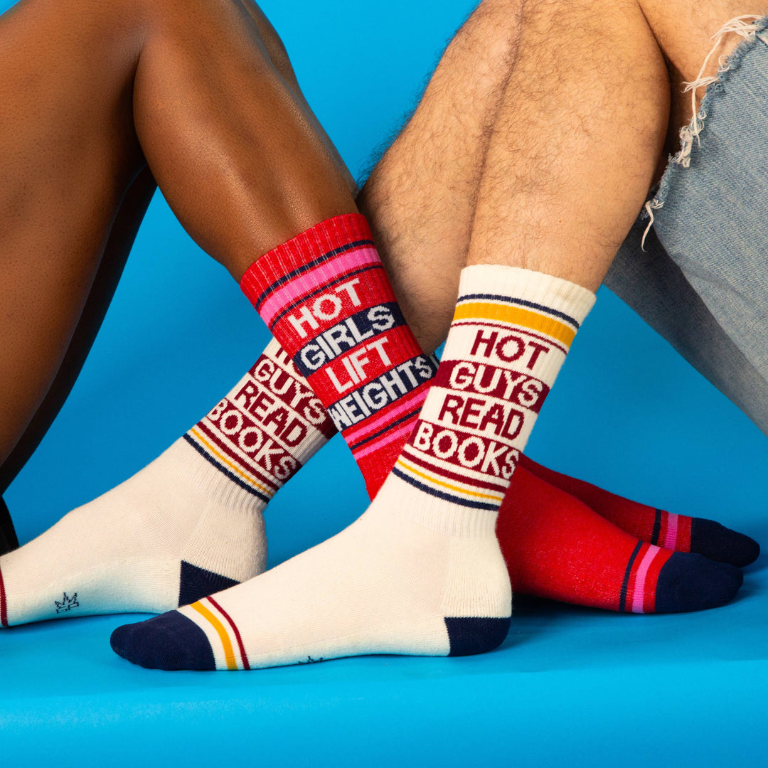 Hot Girls Lift Weights Gym Crew Socks