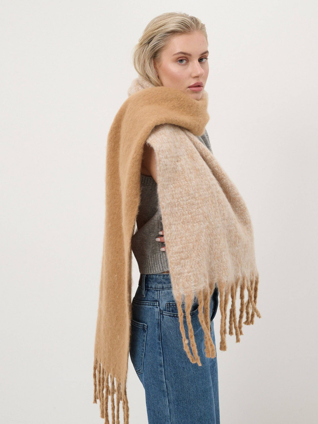 Caramel Fluffy Scarf
