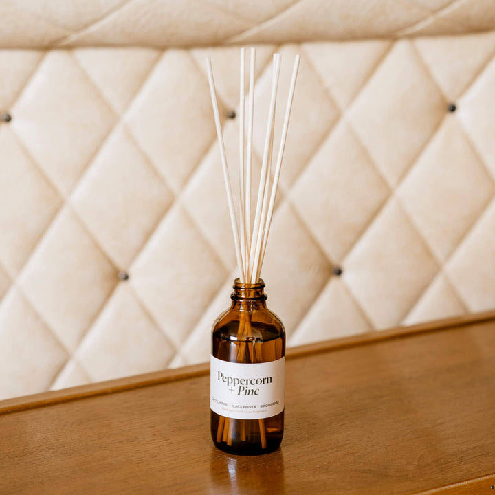 Peppercorn + Pine | Clean Reed Diffuser: Diffuser Set (with box + reeds)