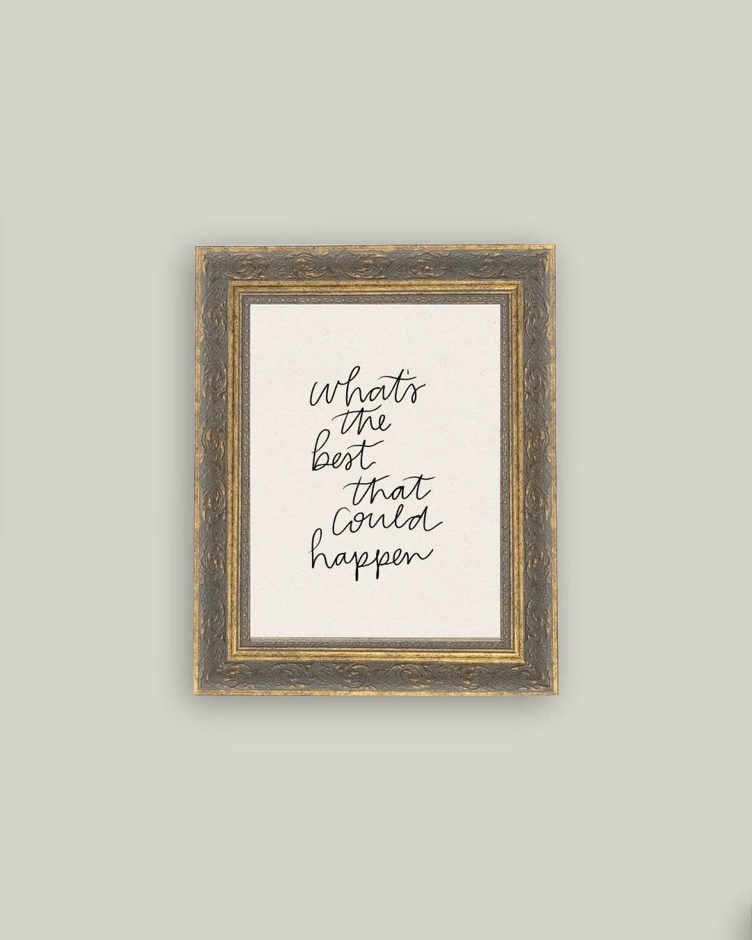 The Best That Could Happen Framed Antique Art: 5x7