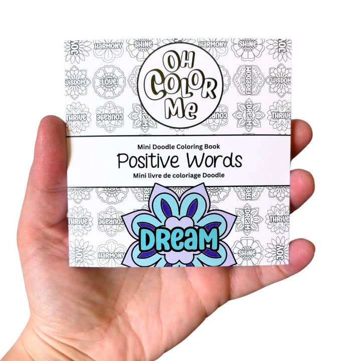 Positive Words Mini Colouring Book