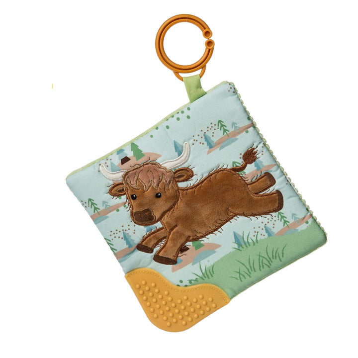 Hetty Highland Cow Crinkle Teether – 6×6″