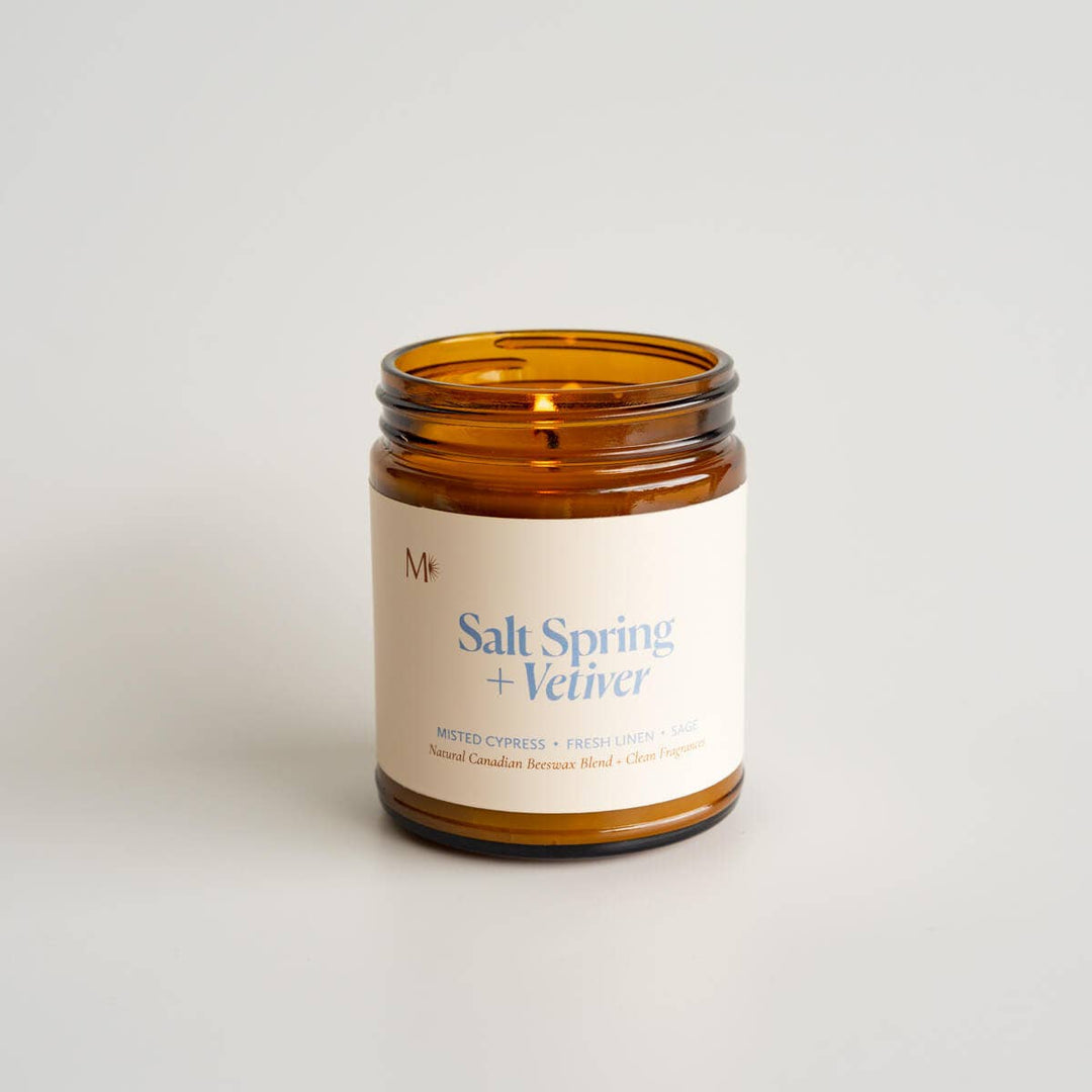 Salt Spring + Vetiver | Canadian Beeswax Candle