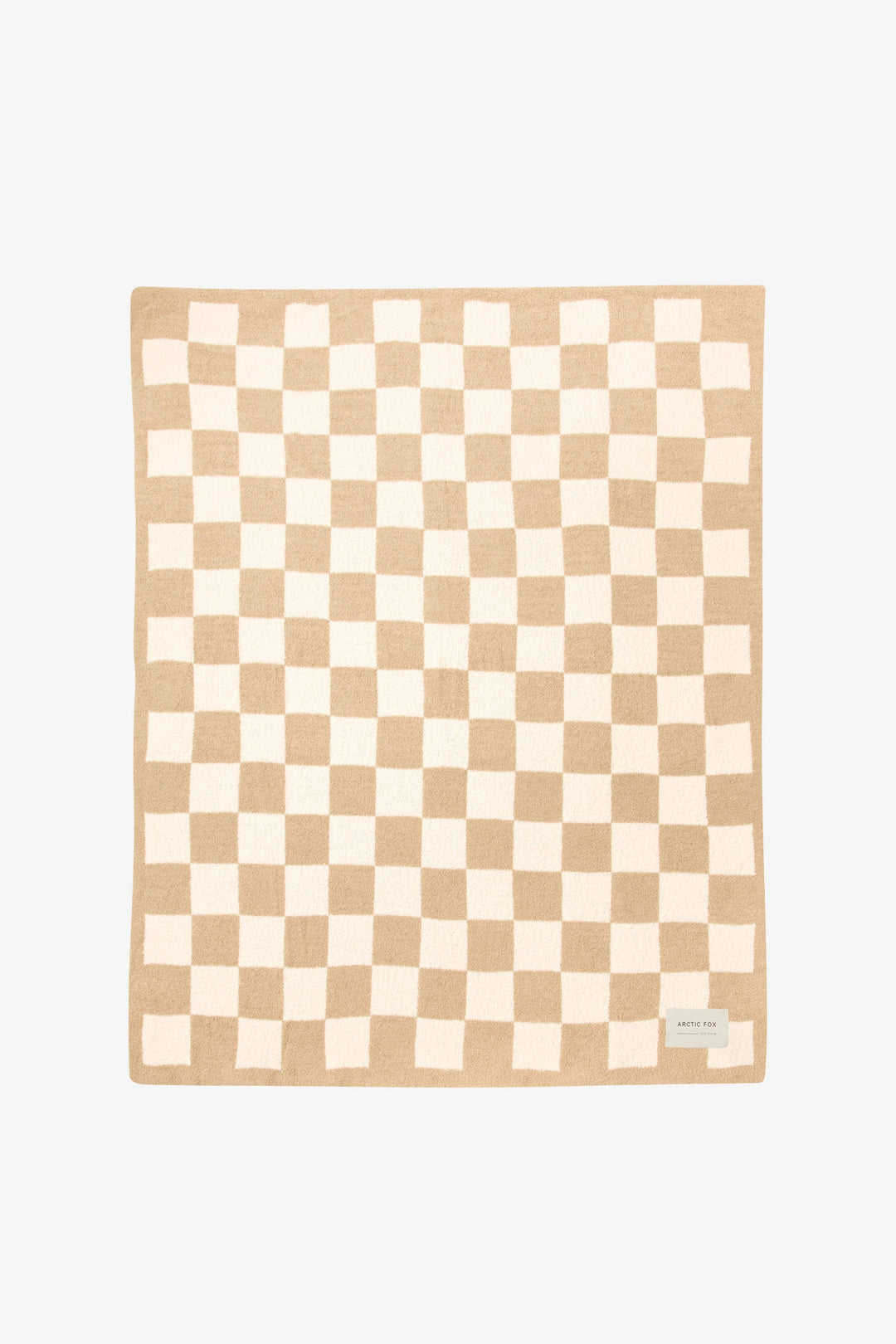 The Teddy Throw - 100% Recycled - Beige Check