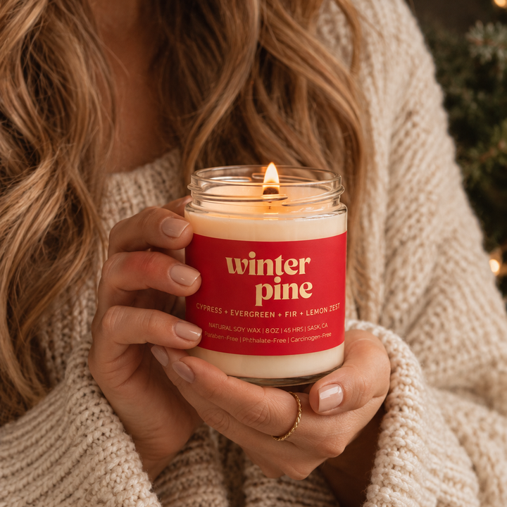 WINTER PINE | 8OZ NON TOXIC SOY CANDLE | HOLIDAY COLLECTION