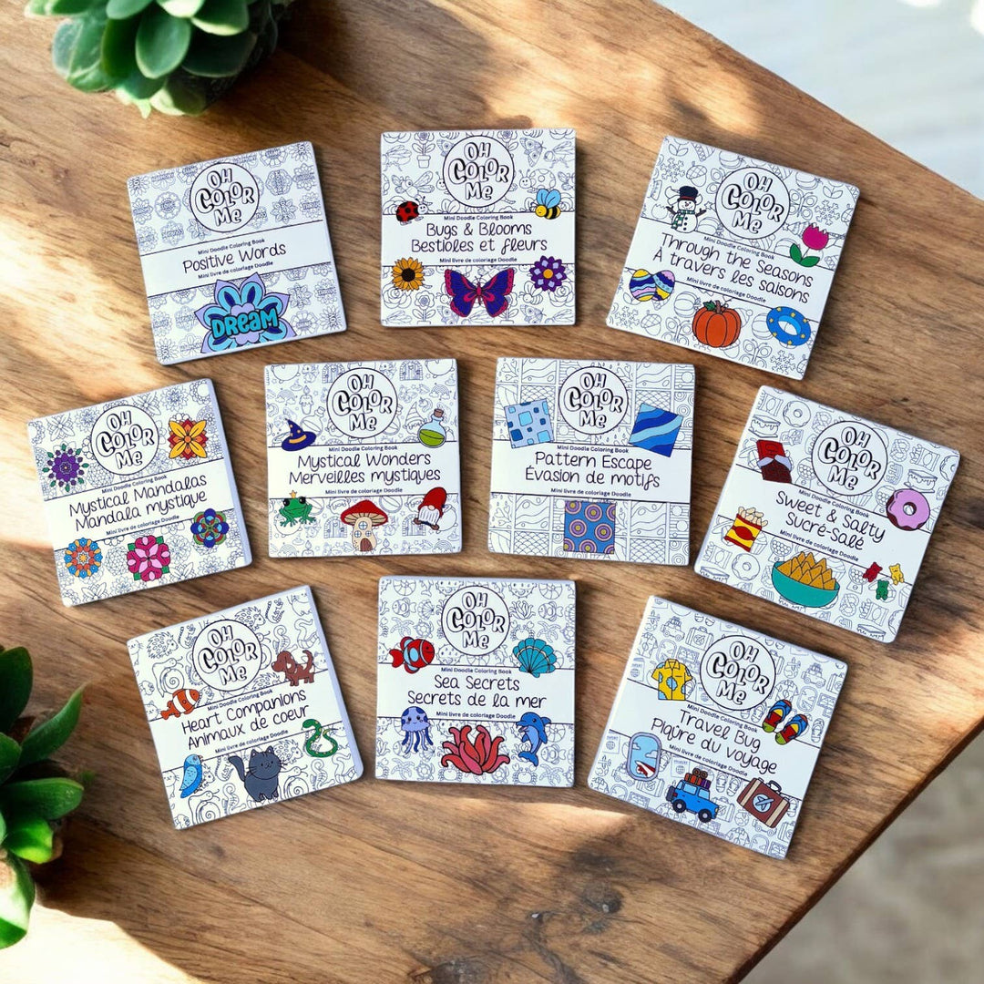 Positive Words Mini Colouring Book
