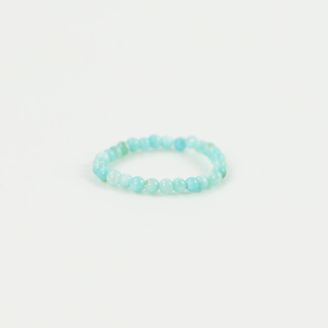 Kualoa Beaded Stretch Ring: Peach