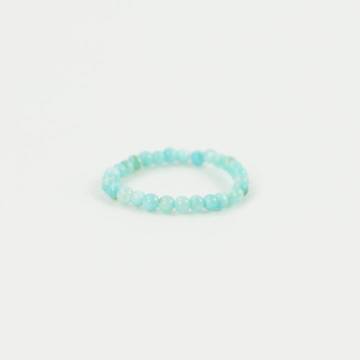 Kualoa Beaded Stretch Ring: Peach