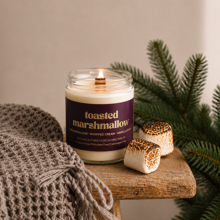 TOASTED MARSHMALLOW | 8OZ NON TOXIC SOY CANDLE