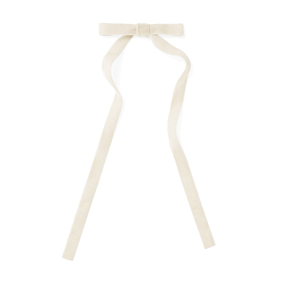Thin Velvet Bow w Clip