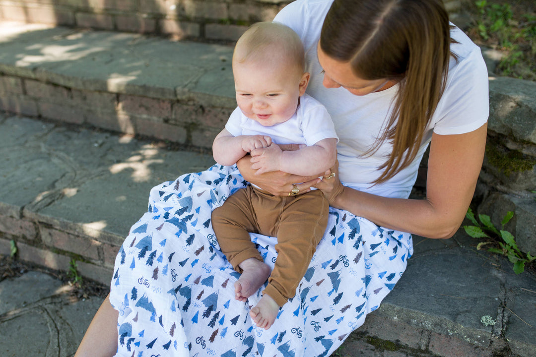 Muslin Swaddle Blanket – Mountain Top  