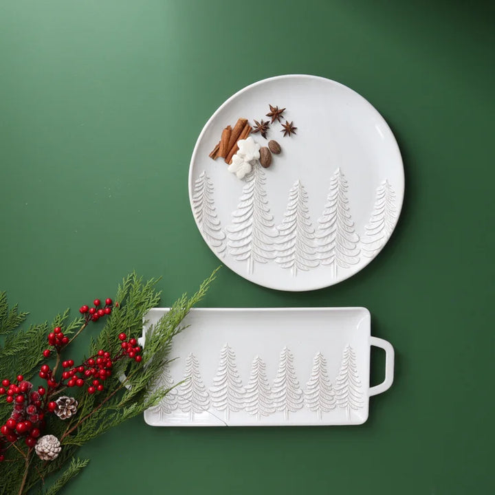 Winter Round Serving Platter