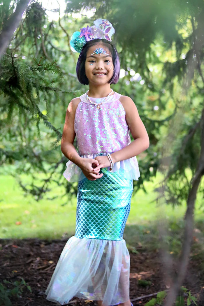 Misty Mermaid Dress- Purple/Teal